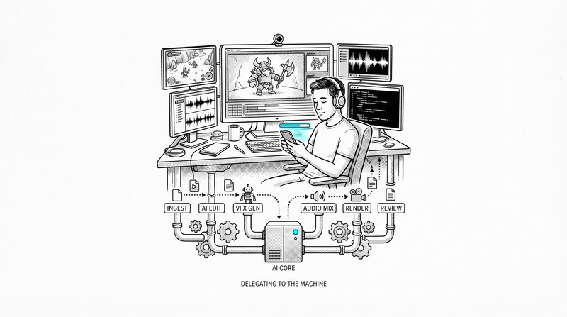 Cover illustration for: My YouTube Editor Is a Claude Instance.