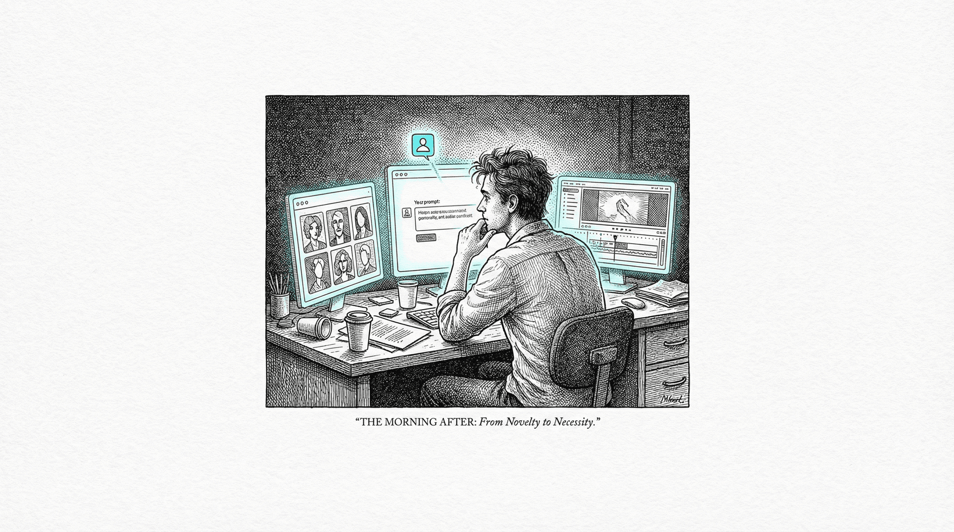 Cover illustration for: The Morning After: AI Just Got Good Enough to Matter