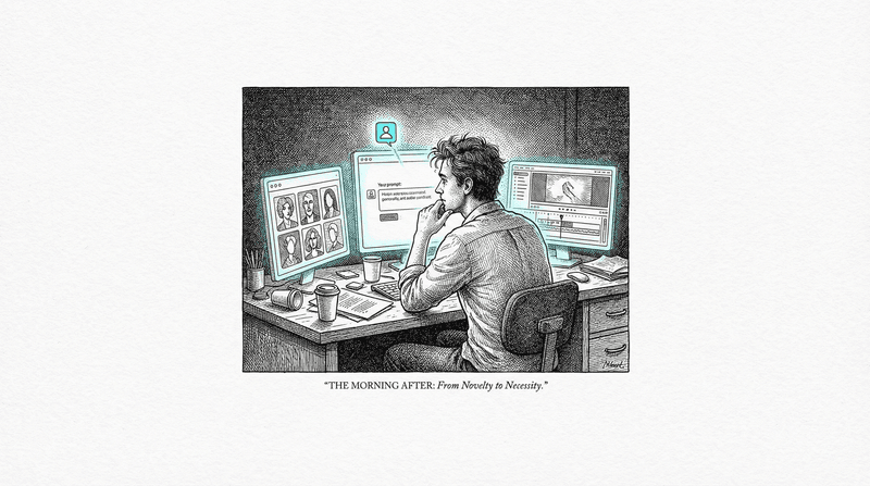 Cover illustration for: The Morning After: AI Just Got Good Enough to Matter